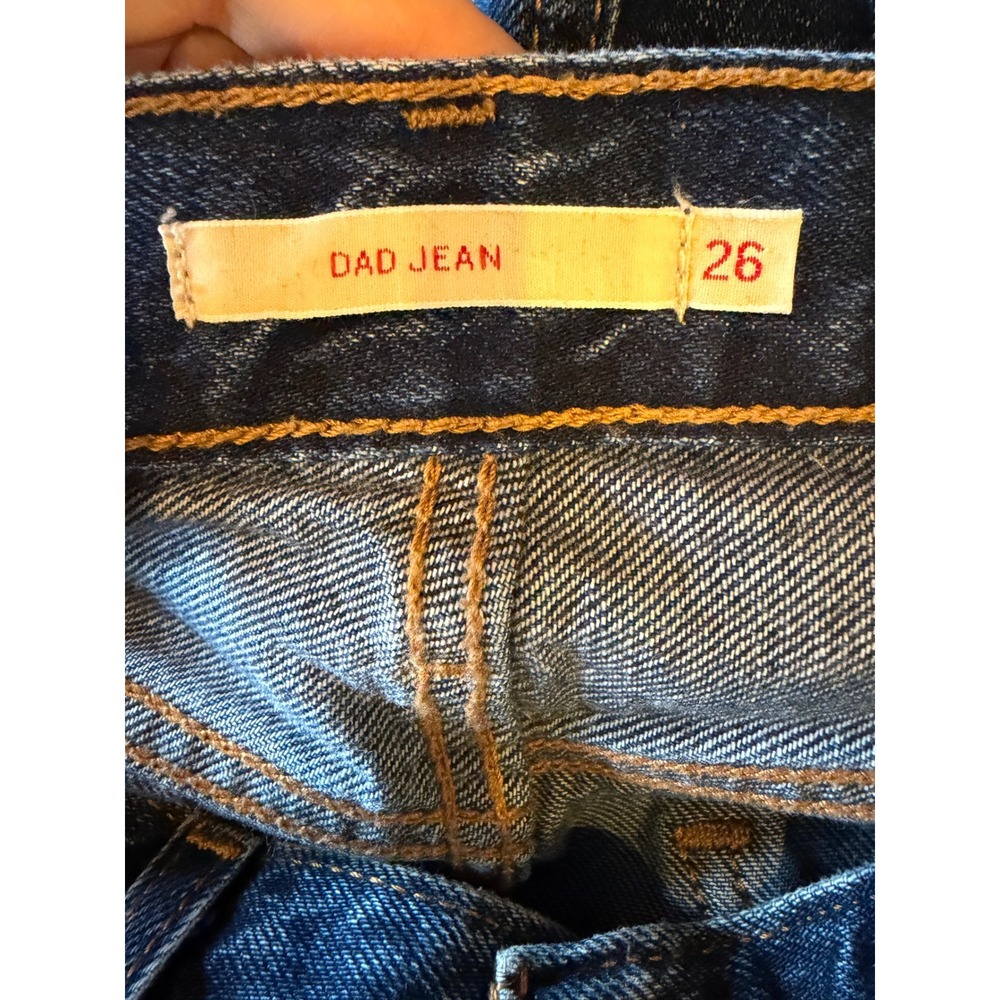 Levi's Dad Jeans Women 26 Blue Premium High Rise Straight Leg Denim Y2K Relaxed - Picture 8 of 12